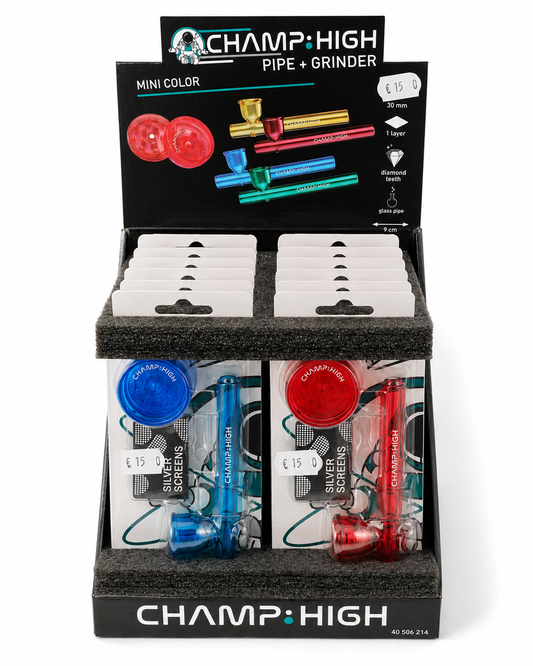 CHAMP HIGH Mini Color Pipe + Grinder Set