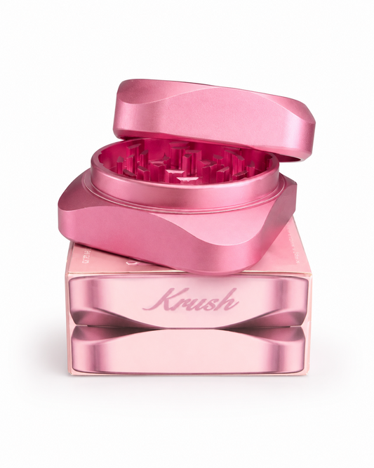 Krush Kube 2.0 Aluminium Grinder – Rose Gold, 55 mm